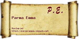 Parma Emma névjegykártya
